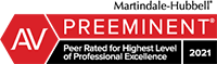 Martindale-Hubbell Preeminent Peer Rate for Highest Level of Professional Excellence