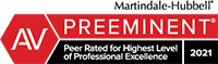 Martindale-Hubbell Preeminent Peer Rate for Highest Level of Professional Excellence