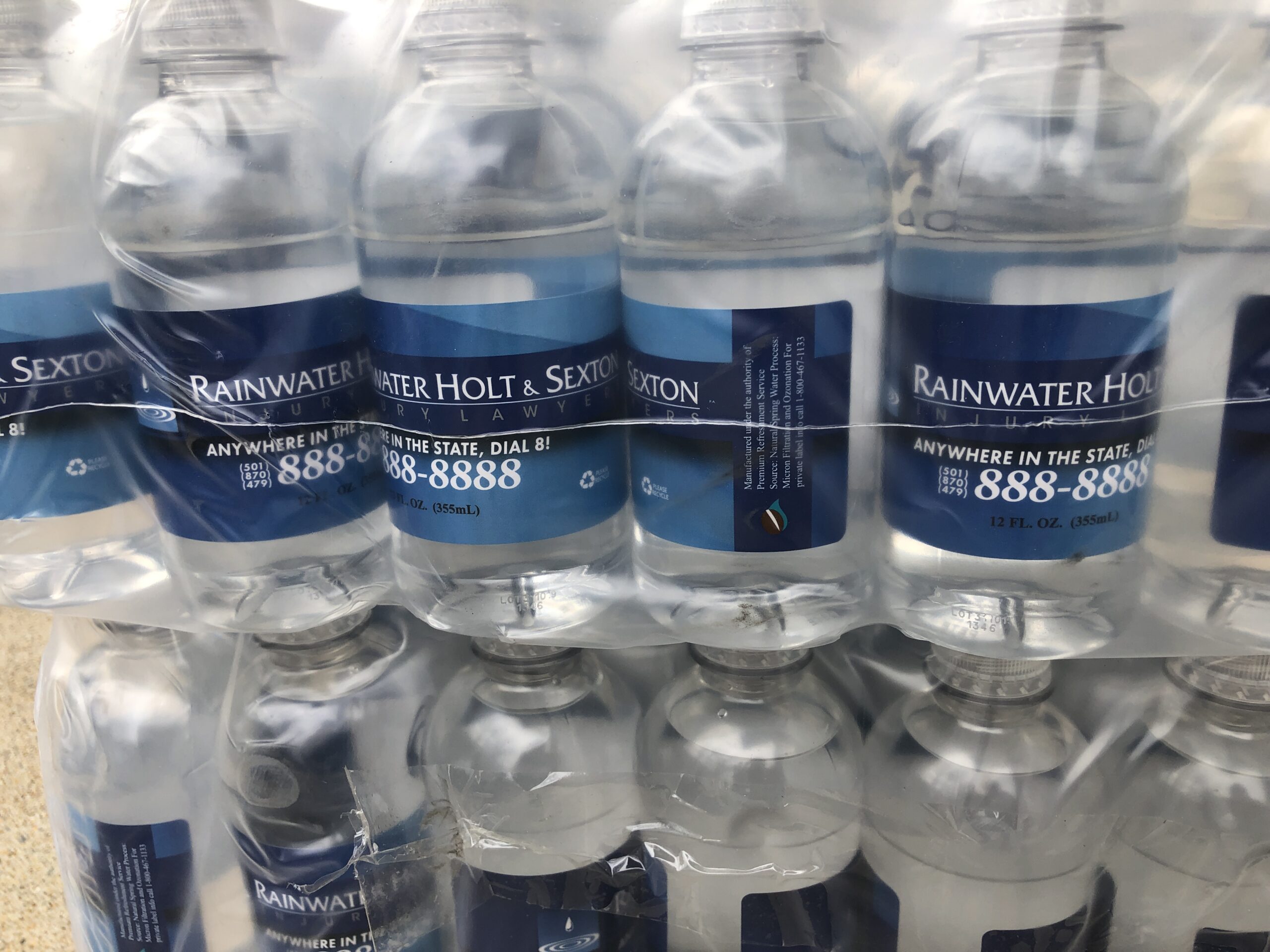 Water shortage water bottles